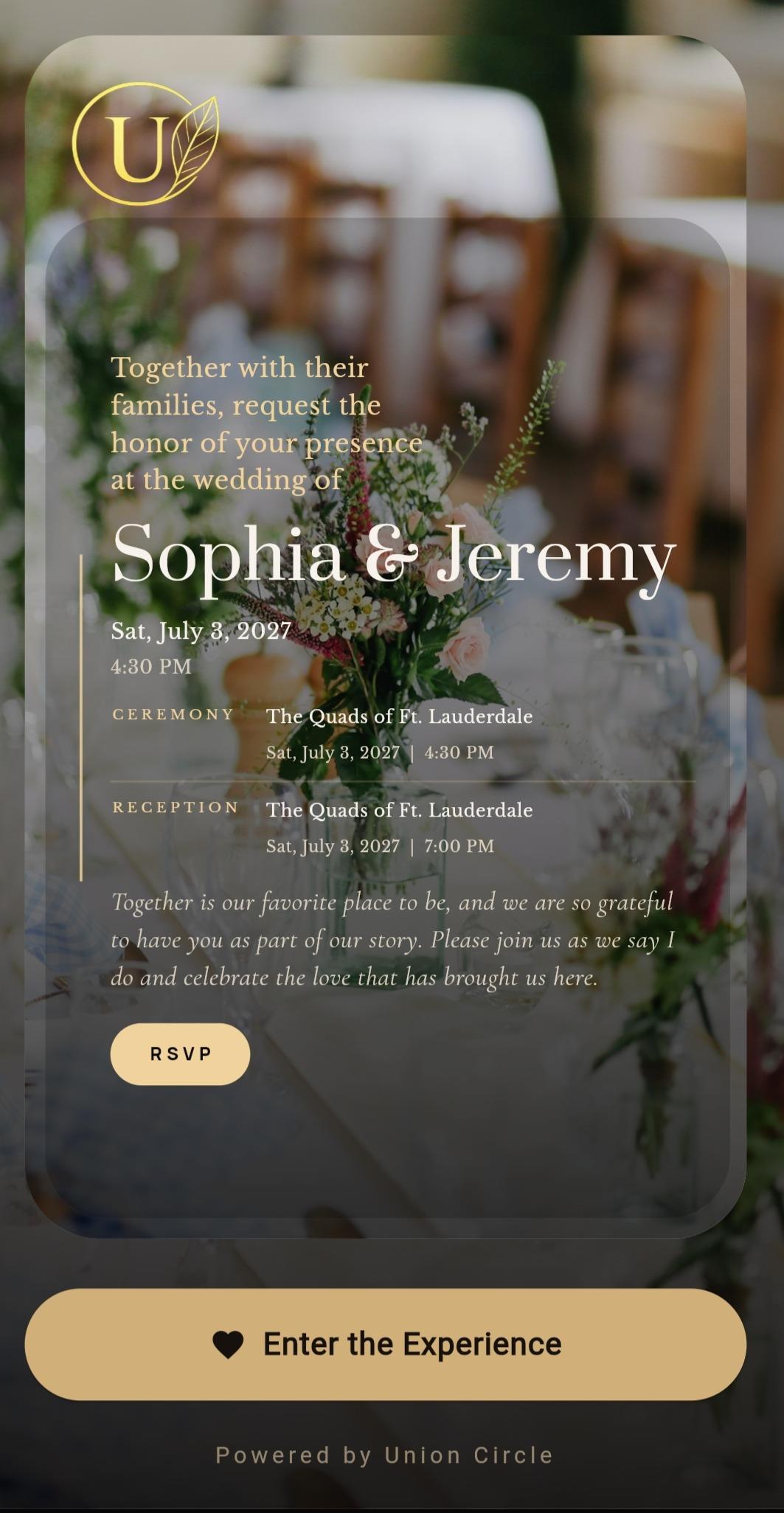 Union Circle Luxury Wedding Invitation